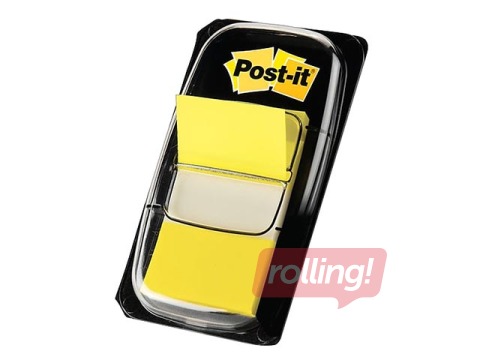 Индексы пластиковые Post-it, жёлтые, 25.4x43.2мм