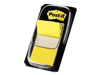 Marķēšanas indeksi plastikāta Post-it, dzeltenas, 25.4x43.2mm