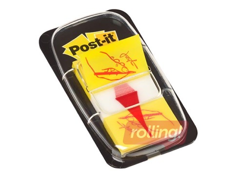 Labeling indices of plastic Post-it, Sign here! 25.4x43.2mm, 50 sheets