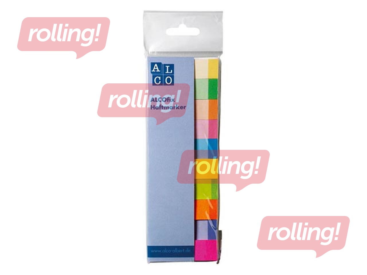 Marķēšanas indeksi ALCO, papīra, dažādās krāsās, 15x50mm
