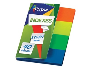 Labeling indices Forpus, different neon colors, 50x20mm, 4x40 sheets