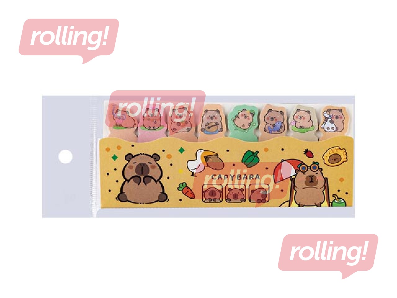 Marķēšanas indeksi Capybara, papīra, 50x14mm, 120 lapiņas