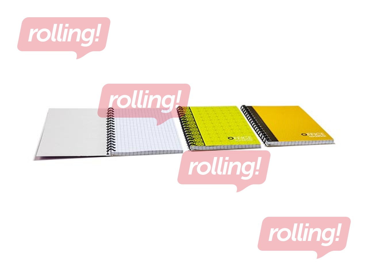 Piezīmju bloknots ar spirāli, Office, A6, rūtiņu, 90 lapas