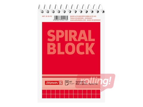 Kaustik Spiral, A7, ruuduline, 50 lehekülge