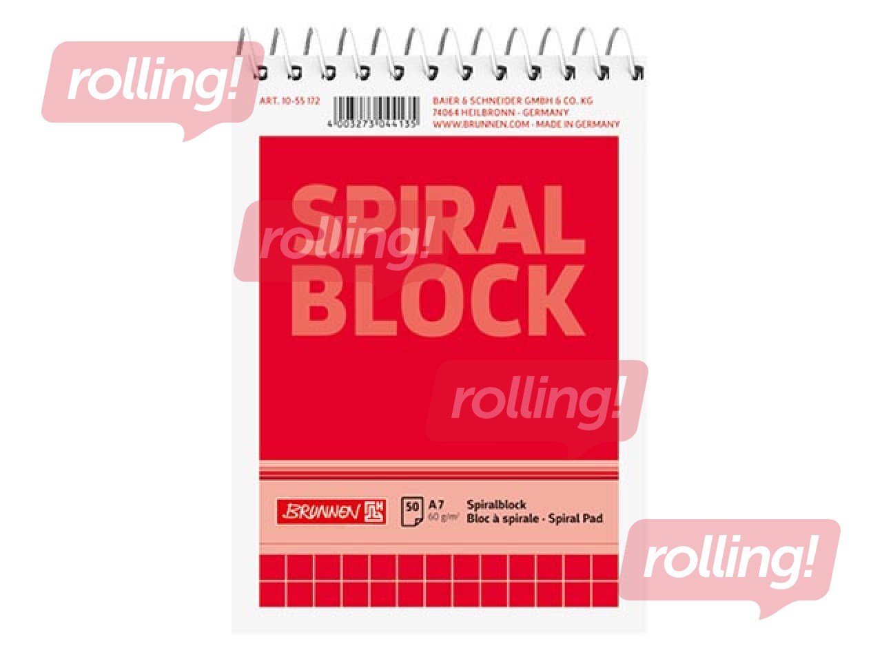 Kaustik Spiral, A7, ruuduline, 50 lehekülge