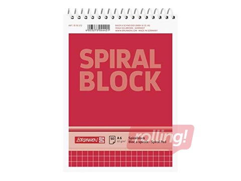Notebook Spiral, A6, square, 50 pages