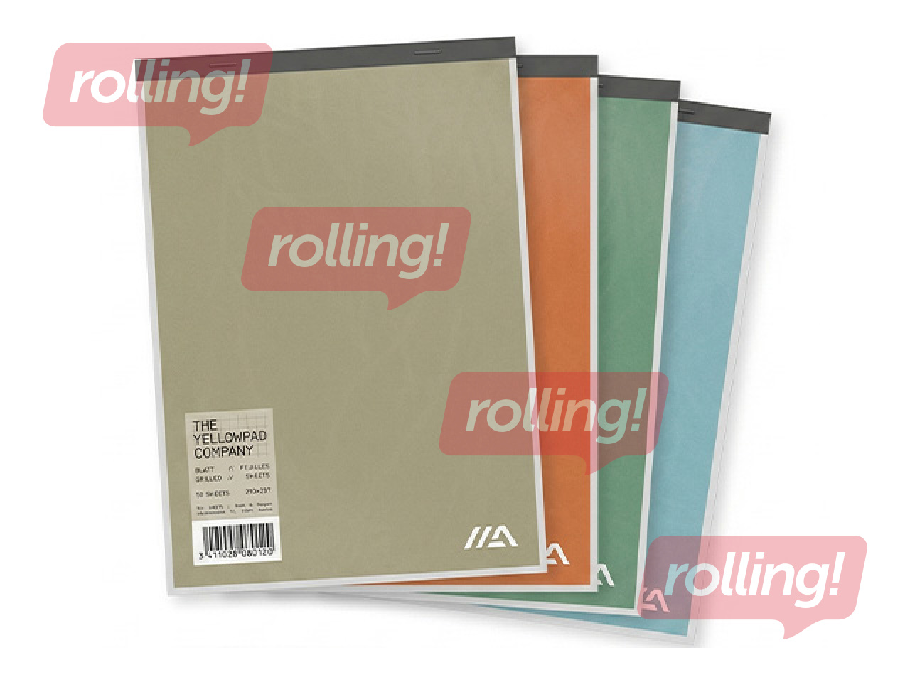 Piezīmju bloknots Aurora, papīra vāks, A4, rūtiņu, 100 lapas