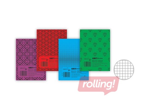 Piezīmju bloknots SM·LT, A7, rūtiņu, 50 lapas