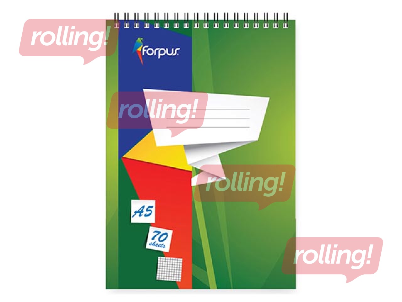 Piezīmju bloknots Forpus, A5, līniju, 70 lapas