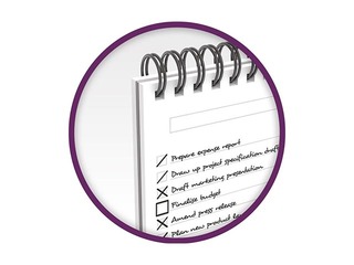 Piezīmju bloknots Oxford Task Manager To-Do, līniju, 125x200mm, 70 lapas