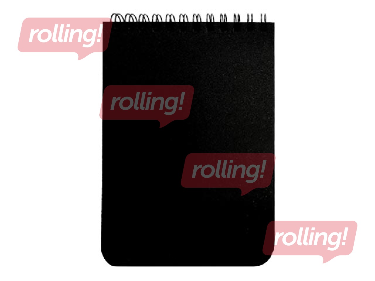 Piezīmju bloknots SM-LT, A6, melns plastikāta vāks, ar spirāli, rūtiņu, 60 lapas