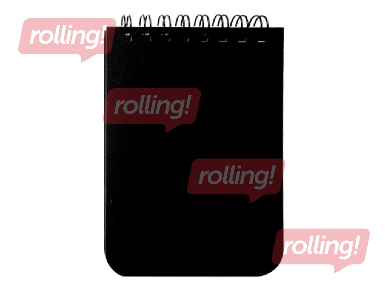 Piezīmju bloknots SM-LT, A7, melns plastikāta vāks, ar spirāli, rūtiņu, 60 lapas