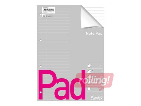 Standard pad Bantex, A4, lined, 100 sheets