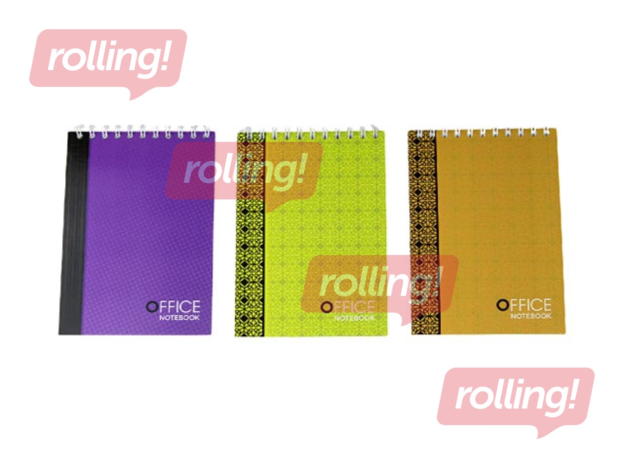 Piezīmju bloknots ar spirāli ABC Jums Office, A6, balts, 90 lapas