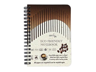 Notebook Smiltainis Eco, spiral bound, A6, grid, 70 sheets