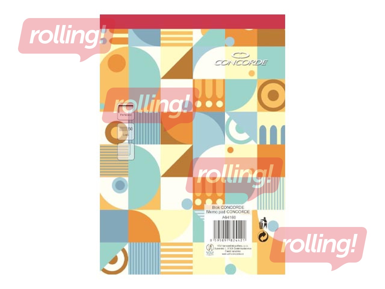 Piezīmju bloknots Concorde, A4, līniju, 50 lapas