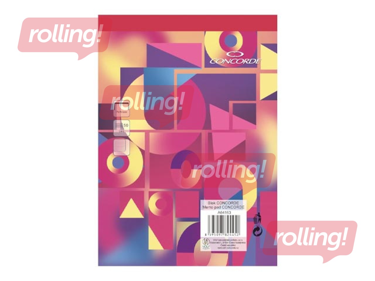 Piezīmju bloknots Concorde, A5, līniju, 50 lapas
