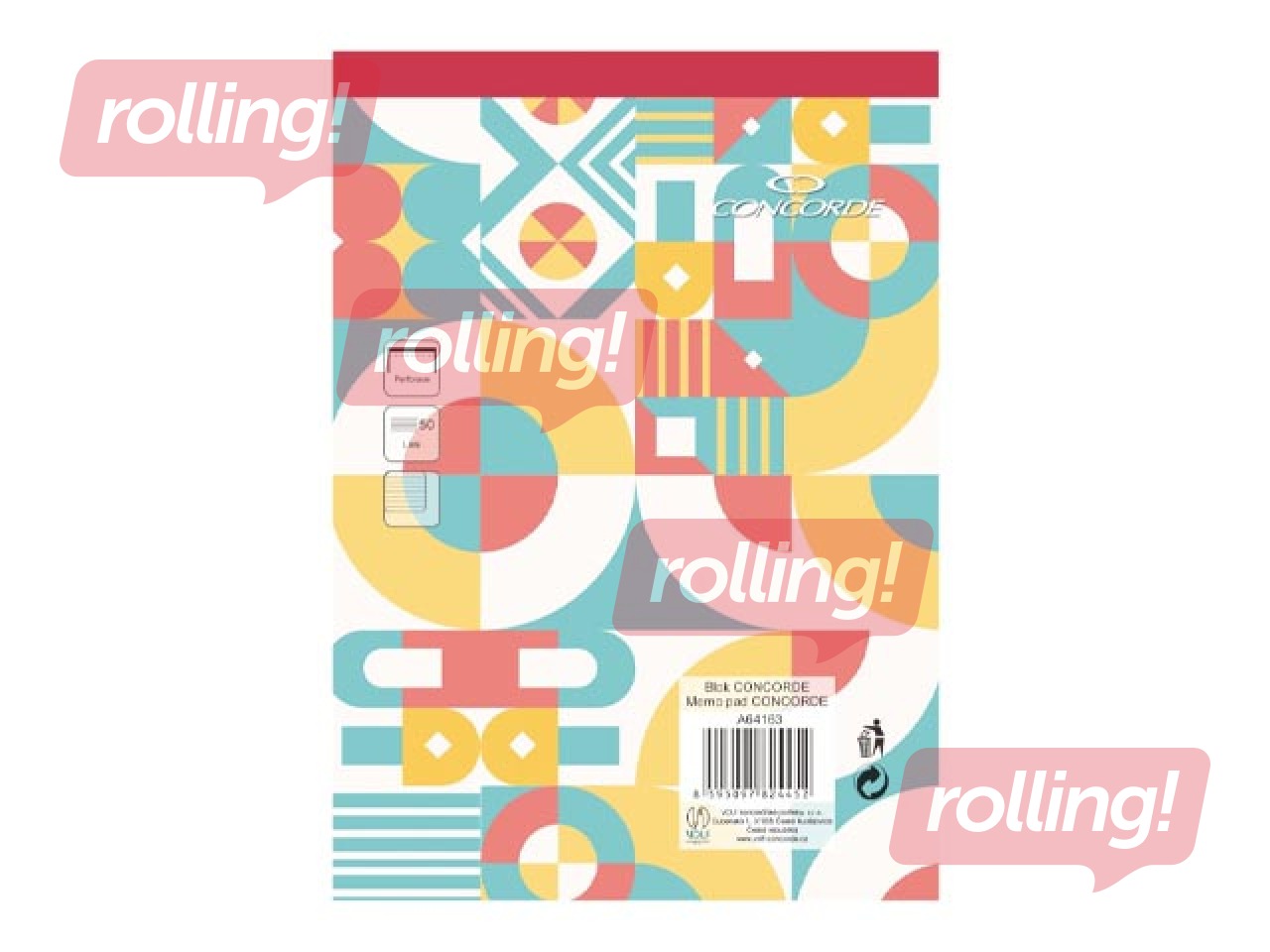 Piezīmju bloknots Concorde, A5, līniju, 50 lapas
