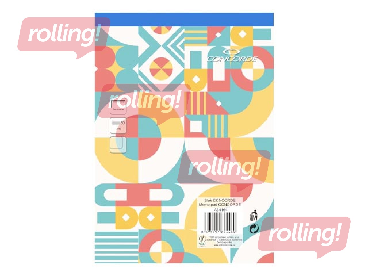 Piezīmju bloknots Concorde, A5, baltas, 50 lapas