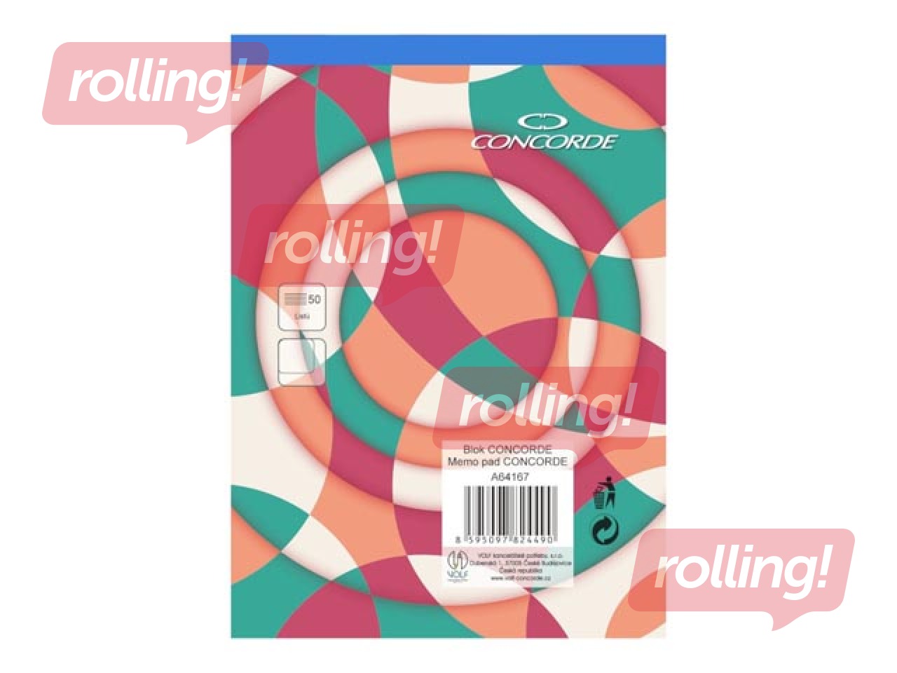 Märkmik Concorde, A6, valge, 50 lehte