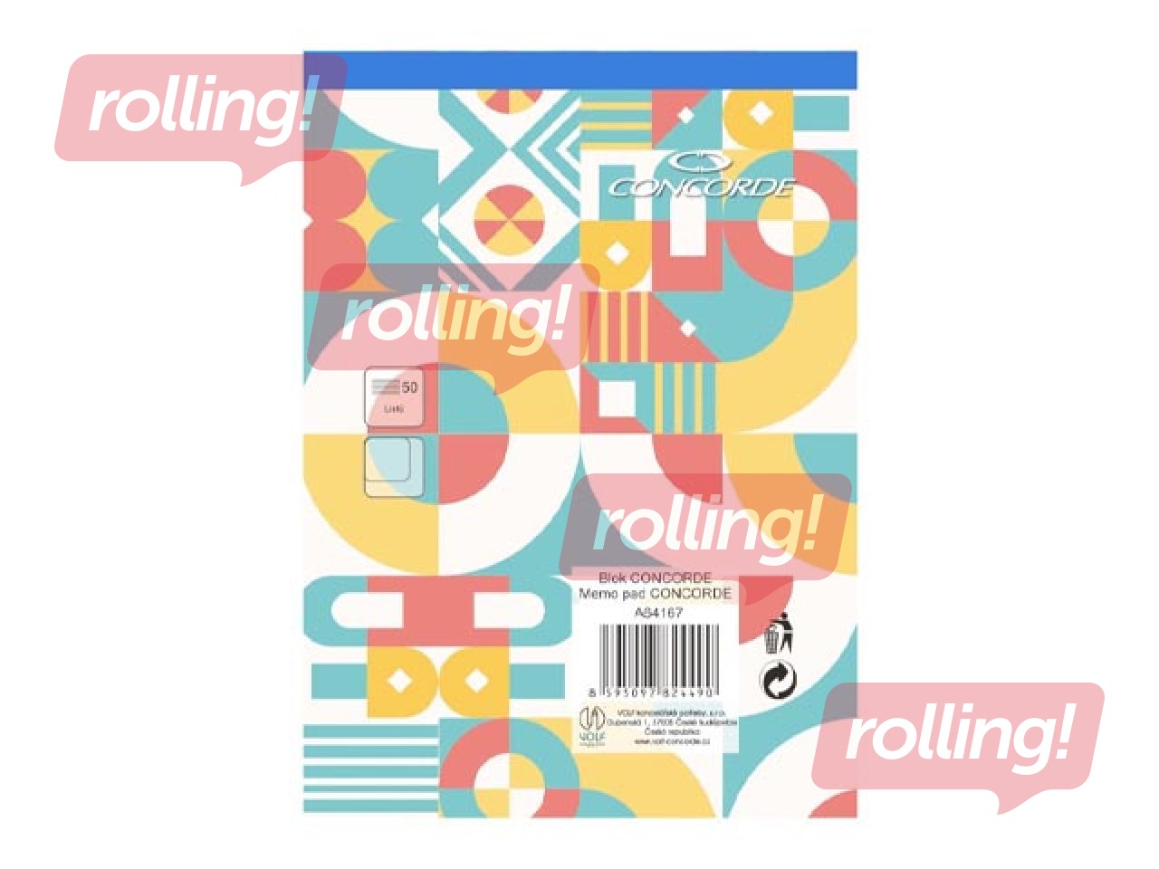 Märkmik Concorde, A6, valge, 50 lehte