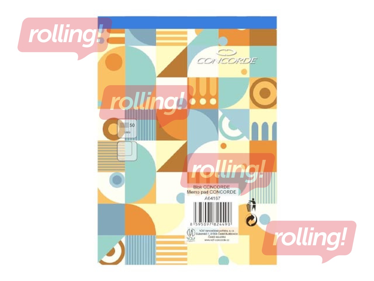 Piezīmju bloknots Concorde, A6, baltas, 50 lapas