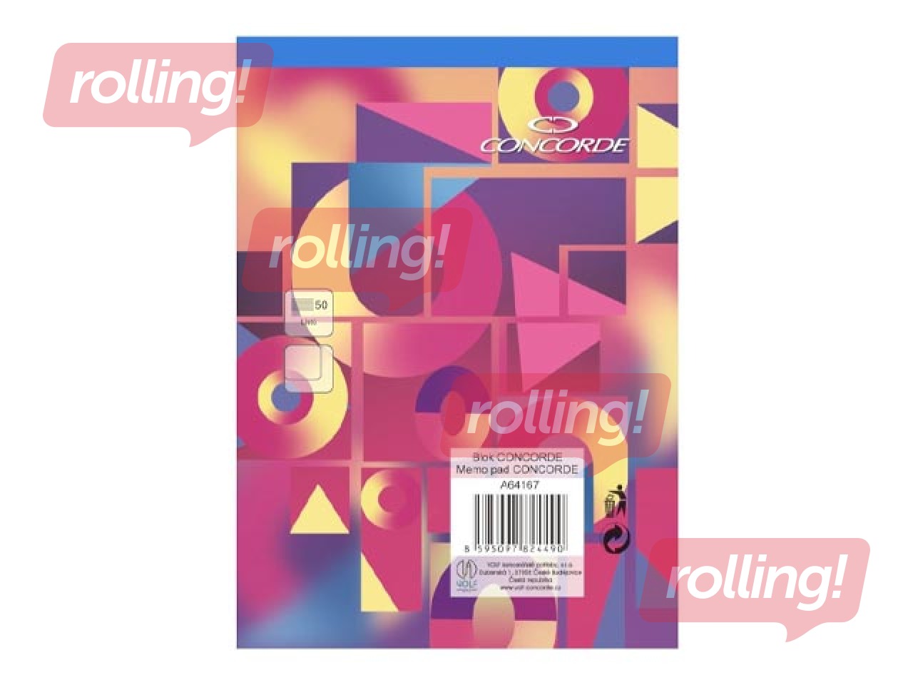 Piezīmju bloknots Concorde, A6, baltas, 50 lapas