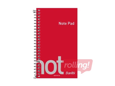 Note pad Bantex, A7+, lined, 50 sheets