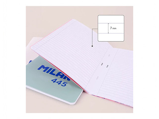 Klade bērniem Milan, A5, līniju lapas, rozā