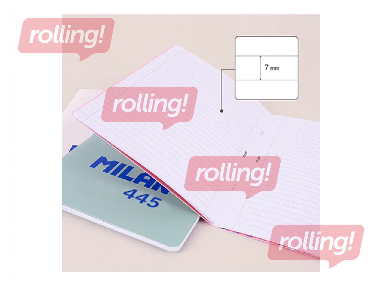 Notebook Milan, A5, lined pages, pink