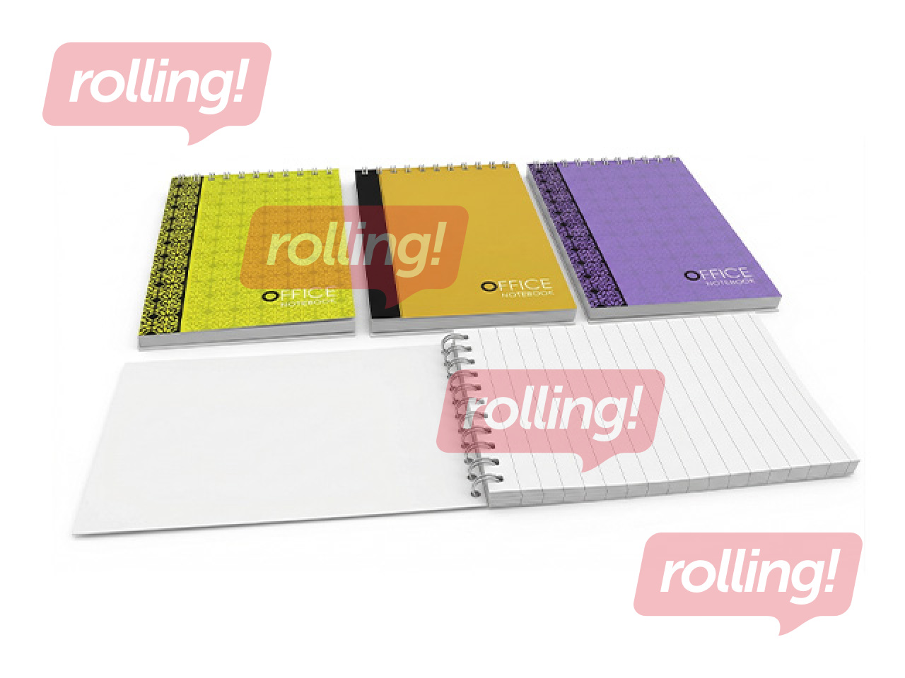 Блокнот на спирали, A6, линейку, 80 листов