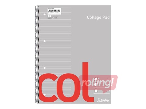 Блокнот на спирали Bantex, A4+, линейку, 70 листов