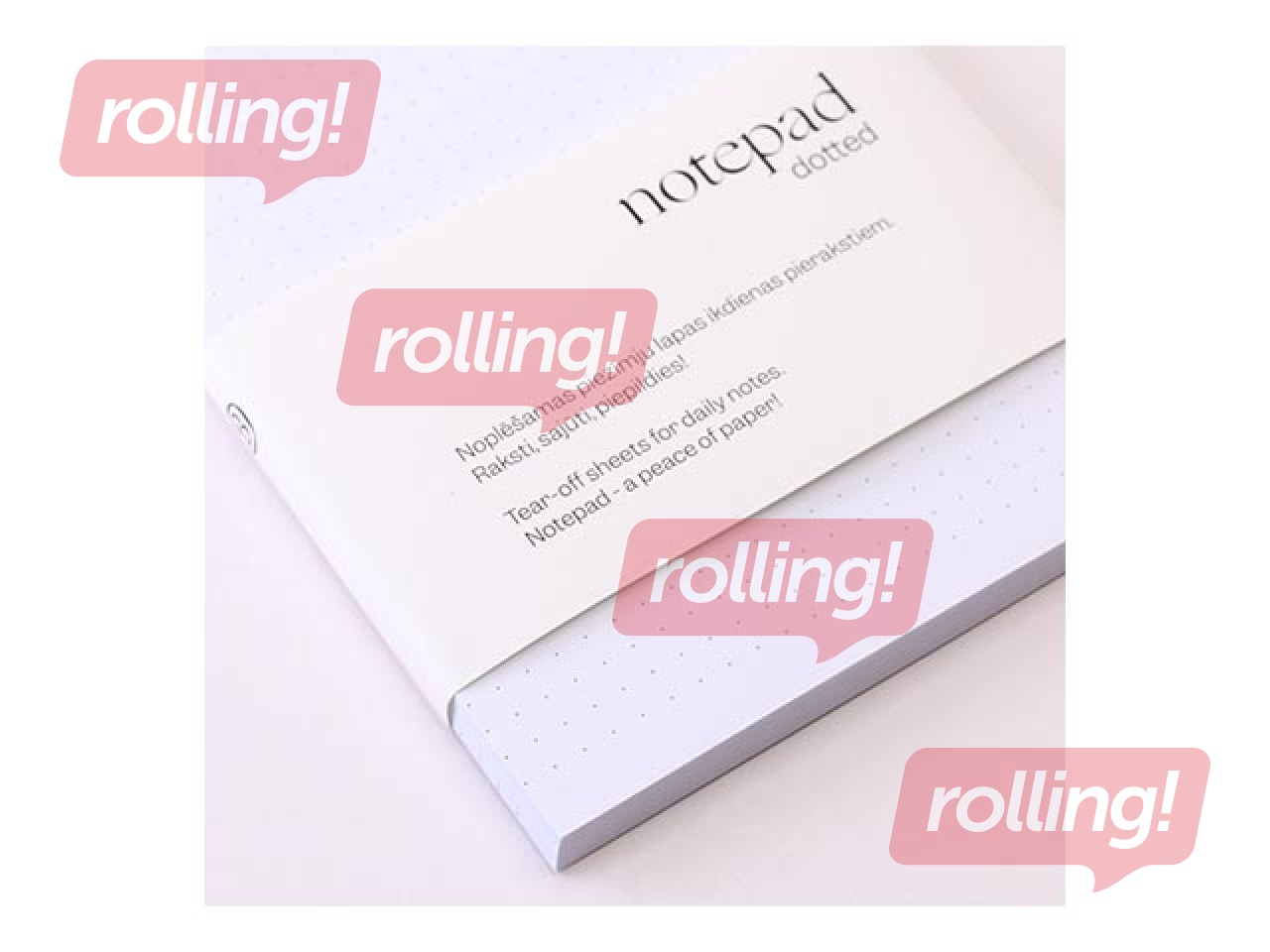 Piezīmju bloks Balts, A5, punktotas lapas