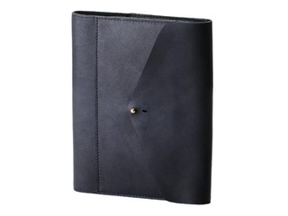 Notebook cover, A5, genuine Leather, black