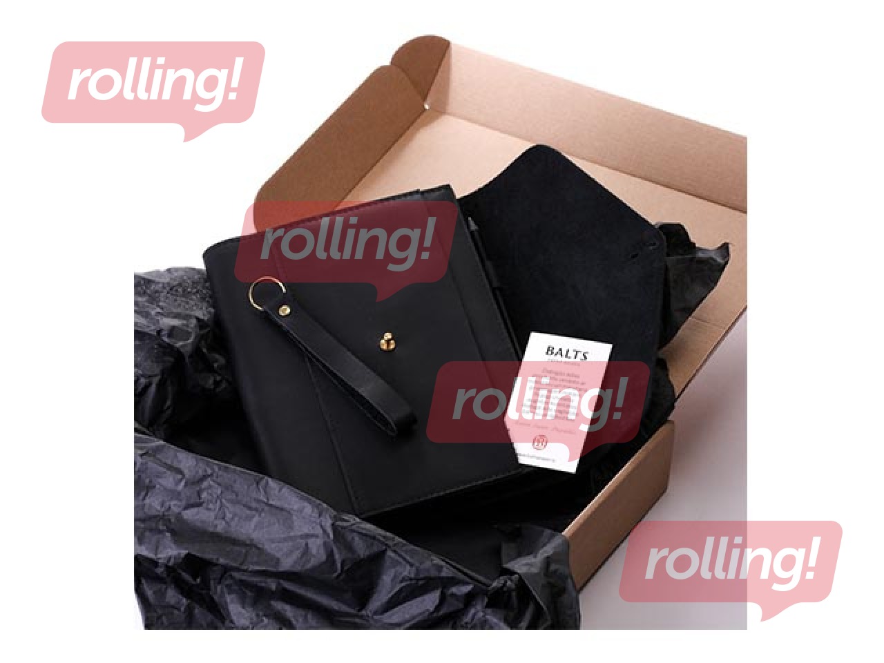 Notebook cover, A5, genuine Leather, black