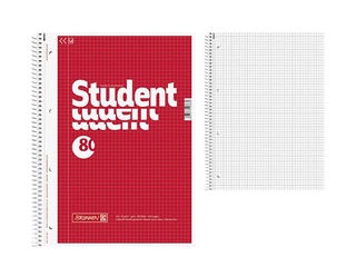 Klade ar spirāli, Student, A4, rūtiņu, 80 lapas