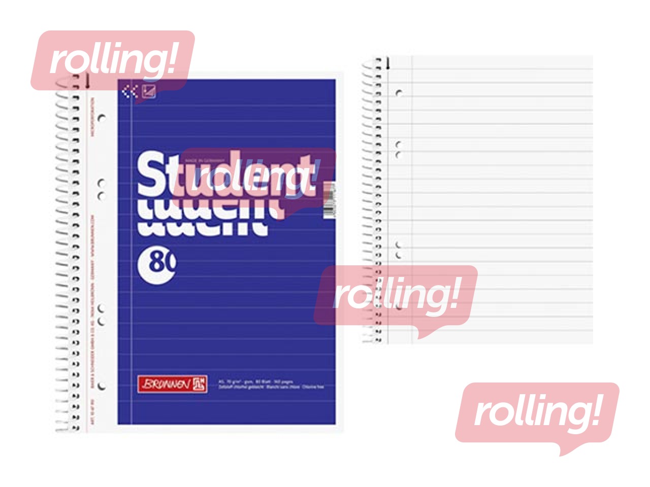 Тетрадь на спирали, Student, A5, в линейку, 80 листов