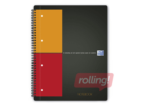 Klade ar spirāli Oxford perforēta A4+ formāts, rūtiņu, 80 lapas