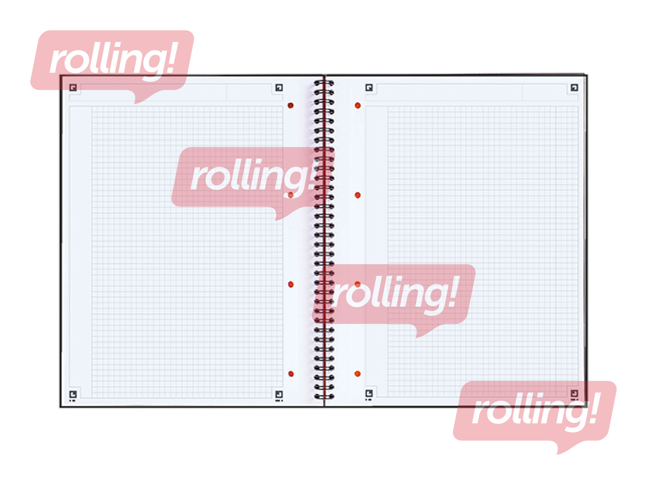 Klade ar spirāli Oxford perforēta A4+ formāts, rūtiņu, 80 lapas