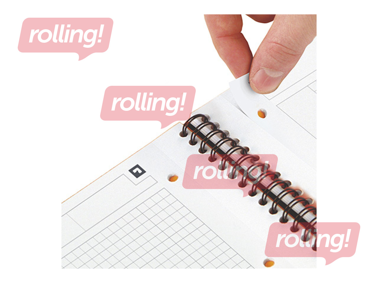 Klade ar spirāli Oxford perforēta A4+ formāts, rūtiņu, 80 lapas