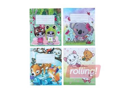 Exercise book ABC Jums, cross-narrow lines, 12 pages 