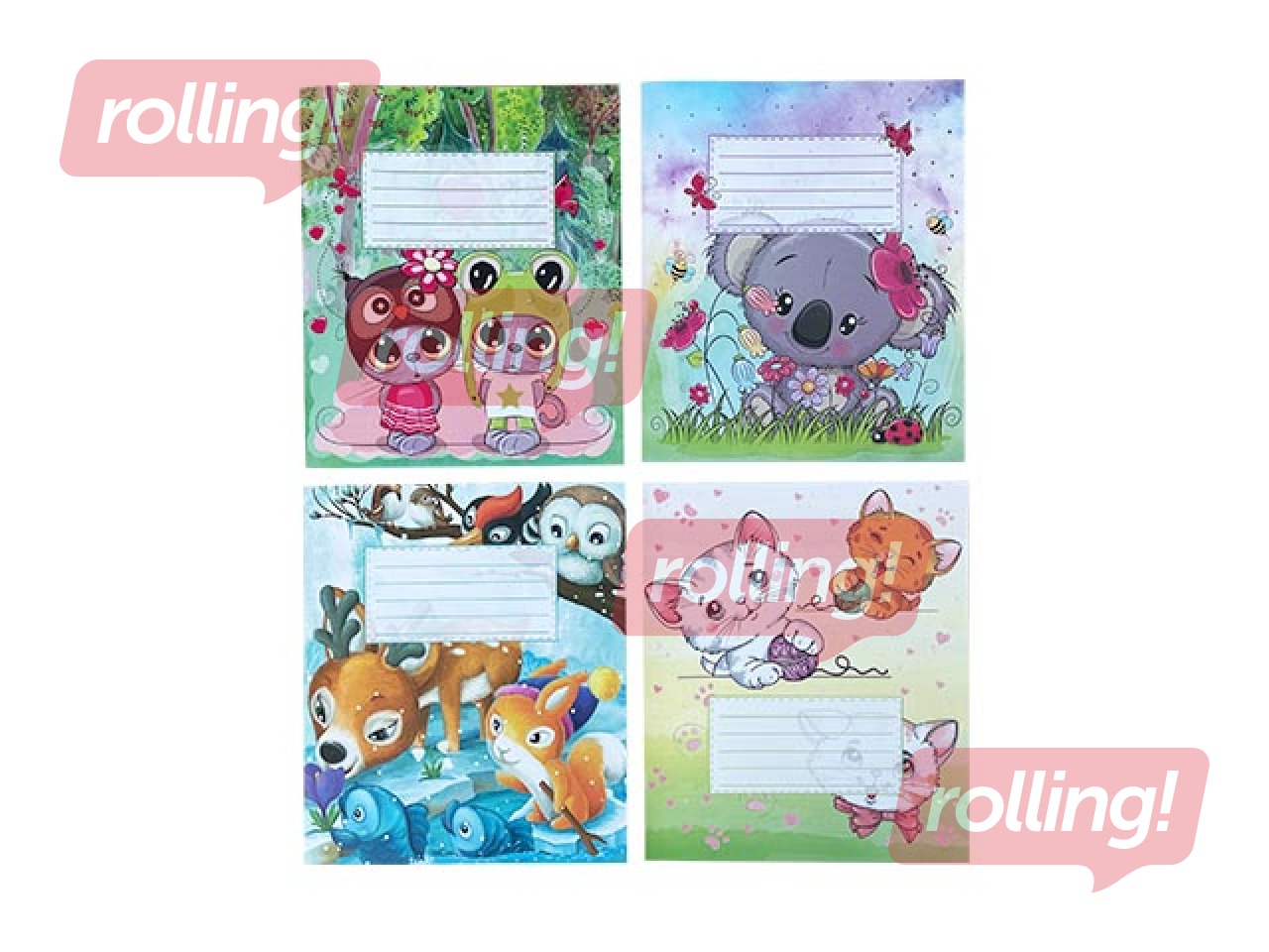 Exercise book ABC Jums, cross-narrow lines, 12 pages 