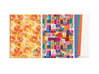Wirebound Pad  A4 squared, color register, 80 pages