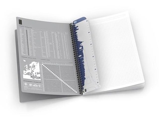 Klade ar spirāli Oxford Essentials, A4 formāts, 90 rūtiņu lapas