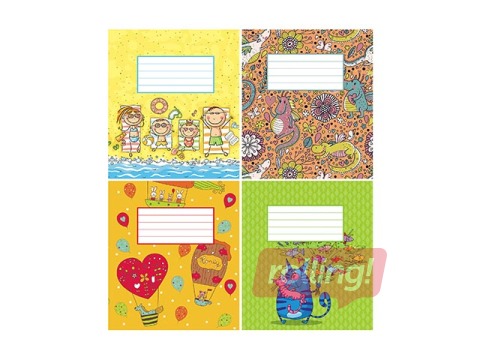Exercise book ABC Jums, large squares, 12 pages