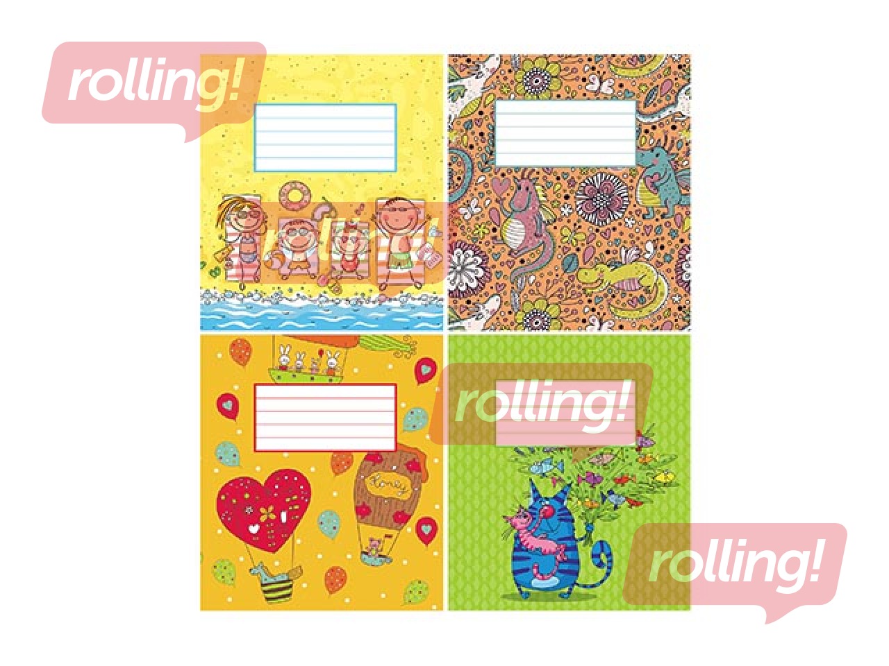 Exercise book ABC Jums, large squares, 12 pages