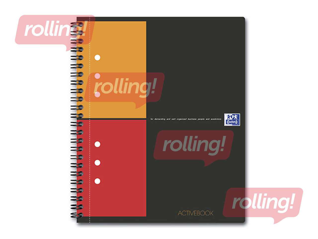 Klade ar spirāli Oxford International ActiveBook A5+, rūtiņu, 80 lapas