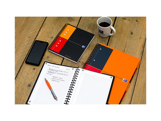 Notebook with spiral Oxford International ActiveBook A5+, squared, 80 pages