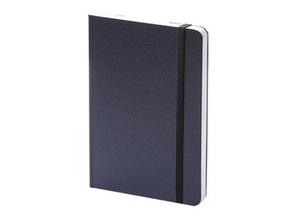 Notebook Hard, squared, A5, black with rubber