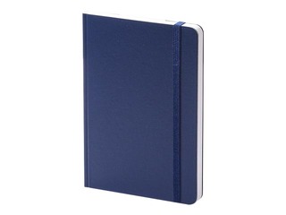 Notebook Hard, squared, A5, dark blue with blue rubber